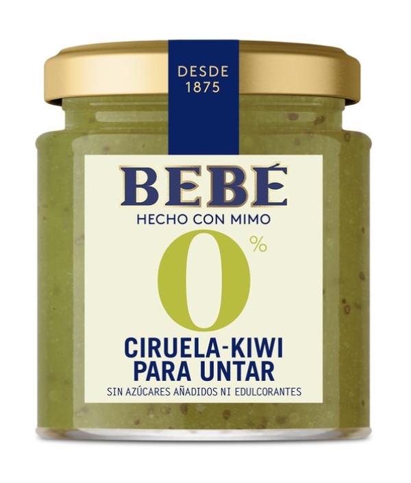 MERMELADA 0% CIRUELA KIWI BEBE 230 GR.